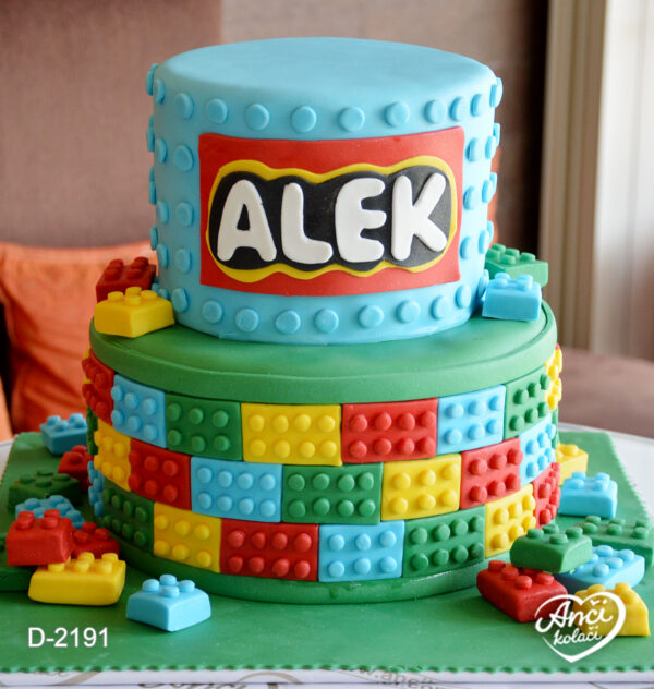 Lego kockice torta